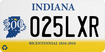 IN license plate 025LXR
