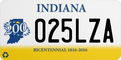 IN license plate 025LZA
