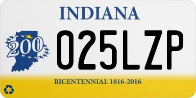 IN license plate 025LZP