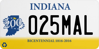 IN license plate 025MAL