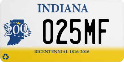 IN license plate 025MF