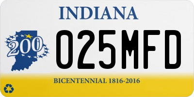 IN license plate 025MFD