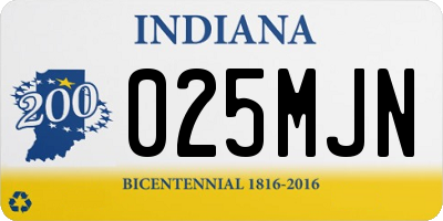 IN license plate 025MJN