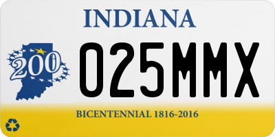 IN license plate 025MMX