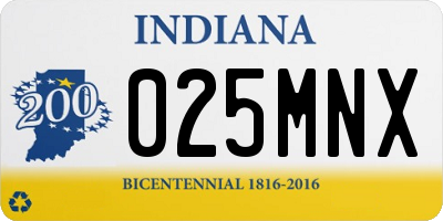 IN license plate 025MNX