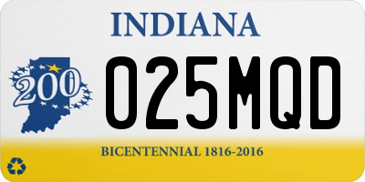 IN license plate 025MQD