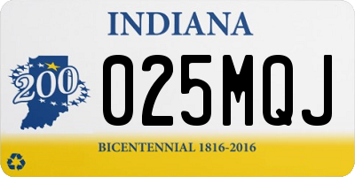 IN license plate 025MQJ