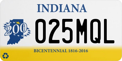 IN license plate 025MQL