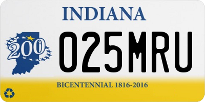 IN license plate 025MRU