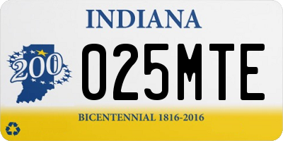 IN license plate 025MTE
