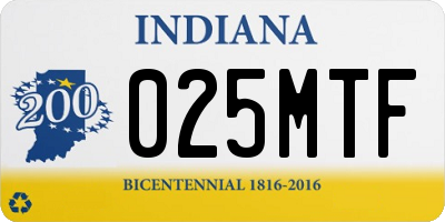 IN license plate 025MTF
