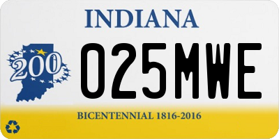 IN license plate 025MWE