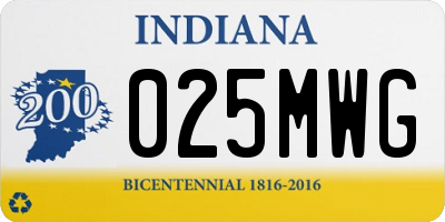 IN license plate 025MWG