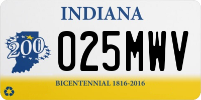 IN license plate 025MWV