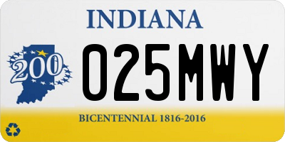 IN license plate 025MWY