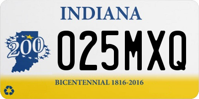 IN license plate 025MXQ