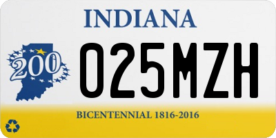 IN license plate 025MZH