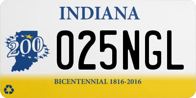 IN license plate 025NGL