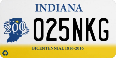 IN license plate 025NKG