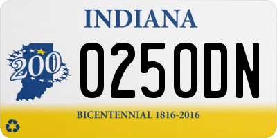 IN license plate 025ODN