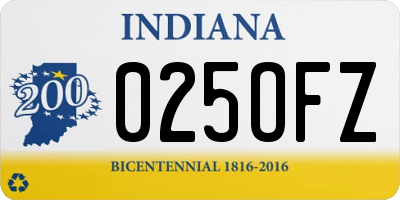 IN license plate 025OFZ