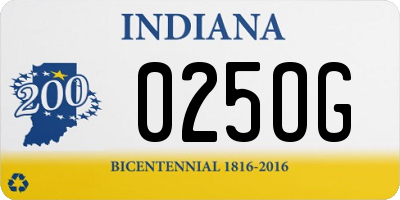 IN license plate 025OG