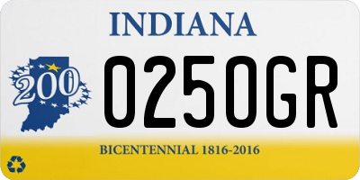 IN license plate 025OGR
