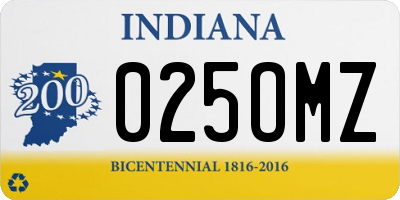IN license plate 025OMZ