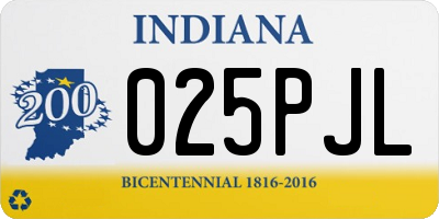 IN license plate 025PJL