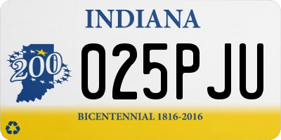 IN license plate 025PJU