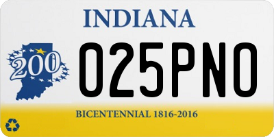IN license plate 025PNO