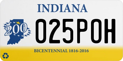 IN license plate 025POH