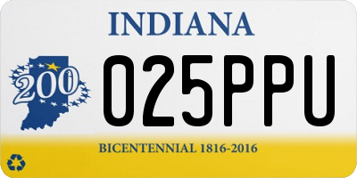 IN license plate 025PPU