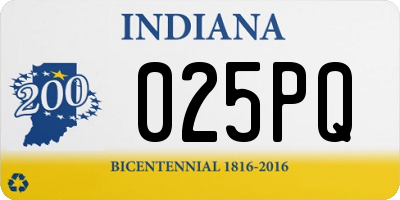 IN license plate 025PQ