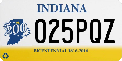 IN license plate 025PQZ
