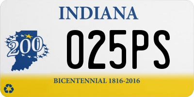 IN license plate 025PS
