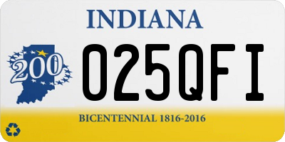 IN license plate 025QFI