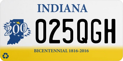 IN license plate 025QGH