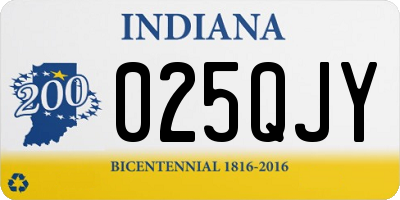 IN license plate 025QJY
