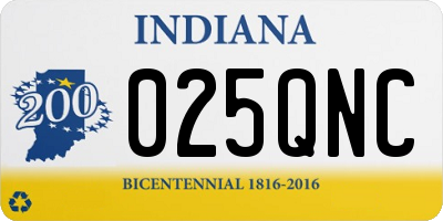IN license plate 025QNC