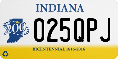 IN license plate 025QPJ