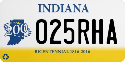 IN license plate 025RHA
