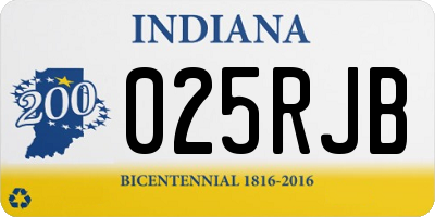 IN license plate 025RJB