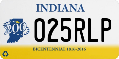 IN license plate 025RLP