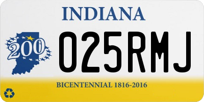 IN license plate 025RMJ