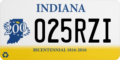 IN license plate 025RZI