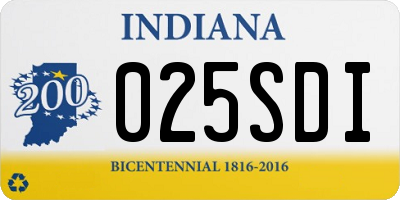 IN license plate 025SDI