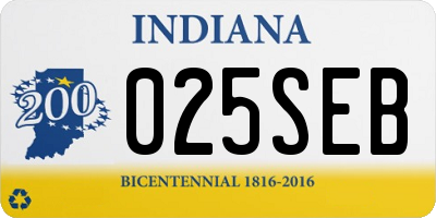 IN license plate 025SEB