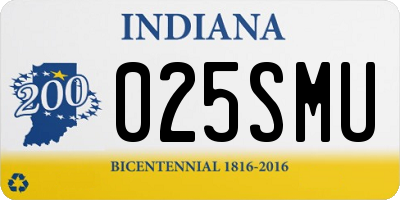 IN license plate 025SMU