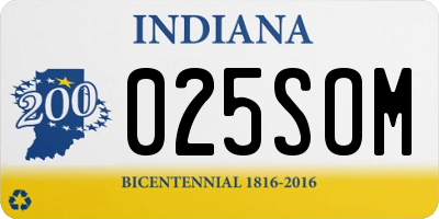IN license plate 025SOM